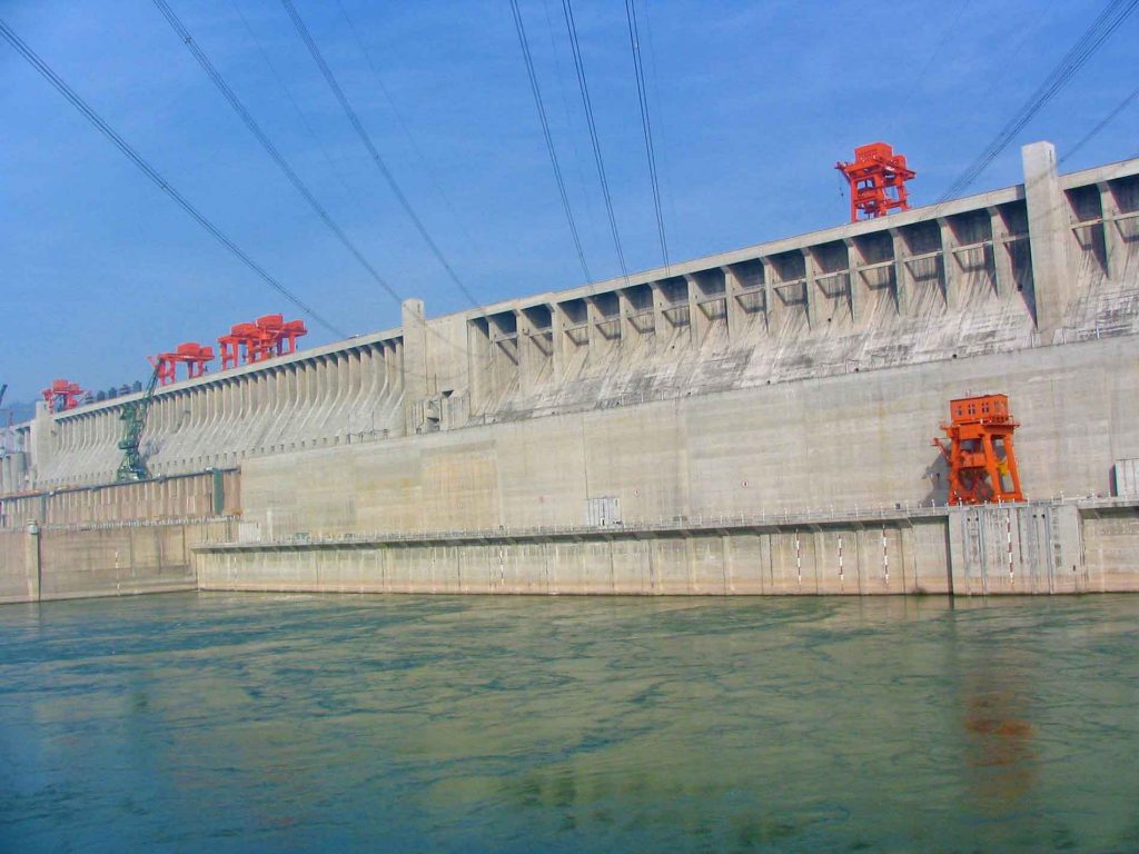 Fourteen Turbine on the North Side of the Three Gorges Dam