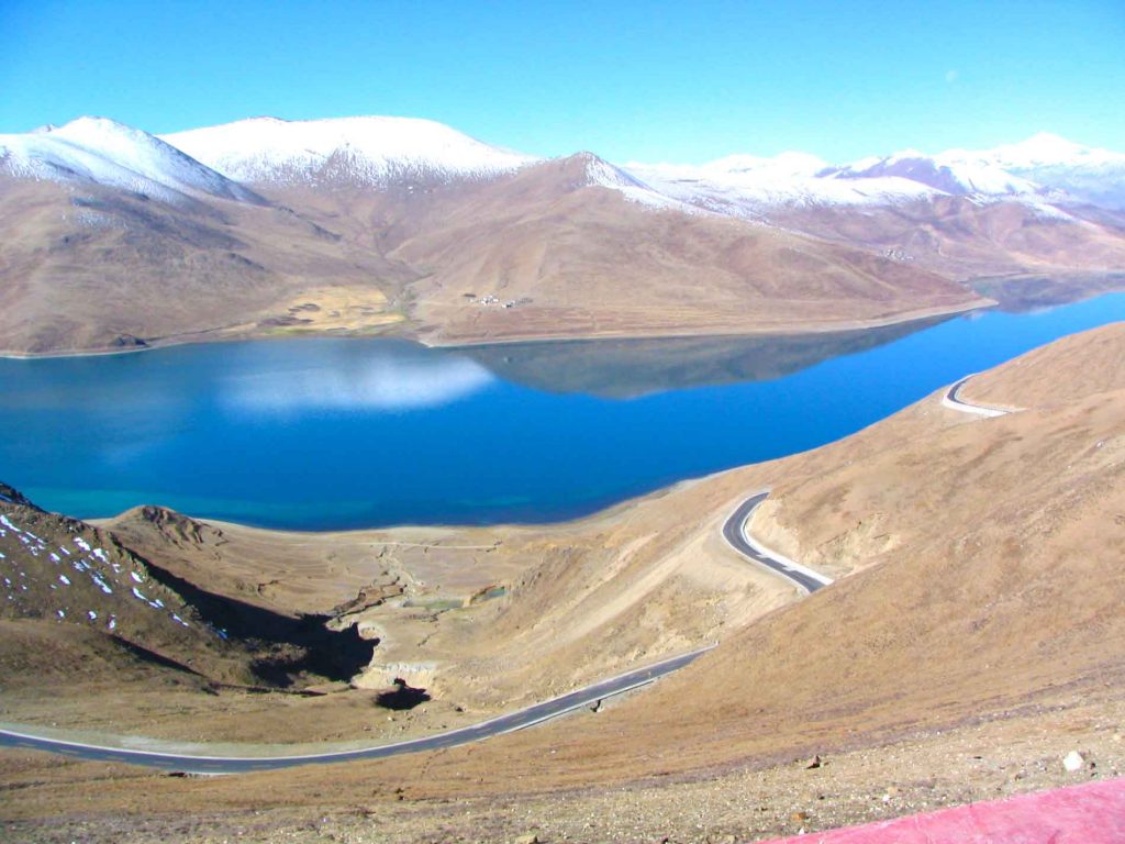 Lake Yamdrok Tso at 4,900 Metres Above Sea Level