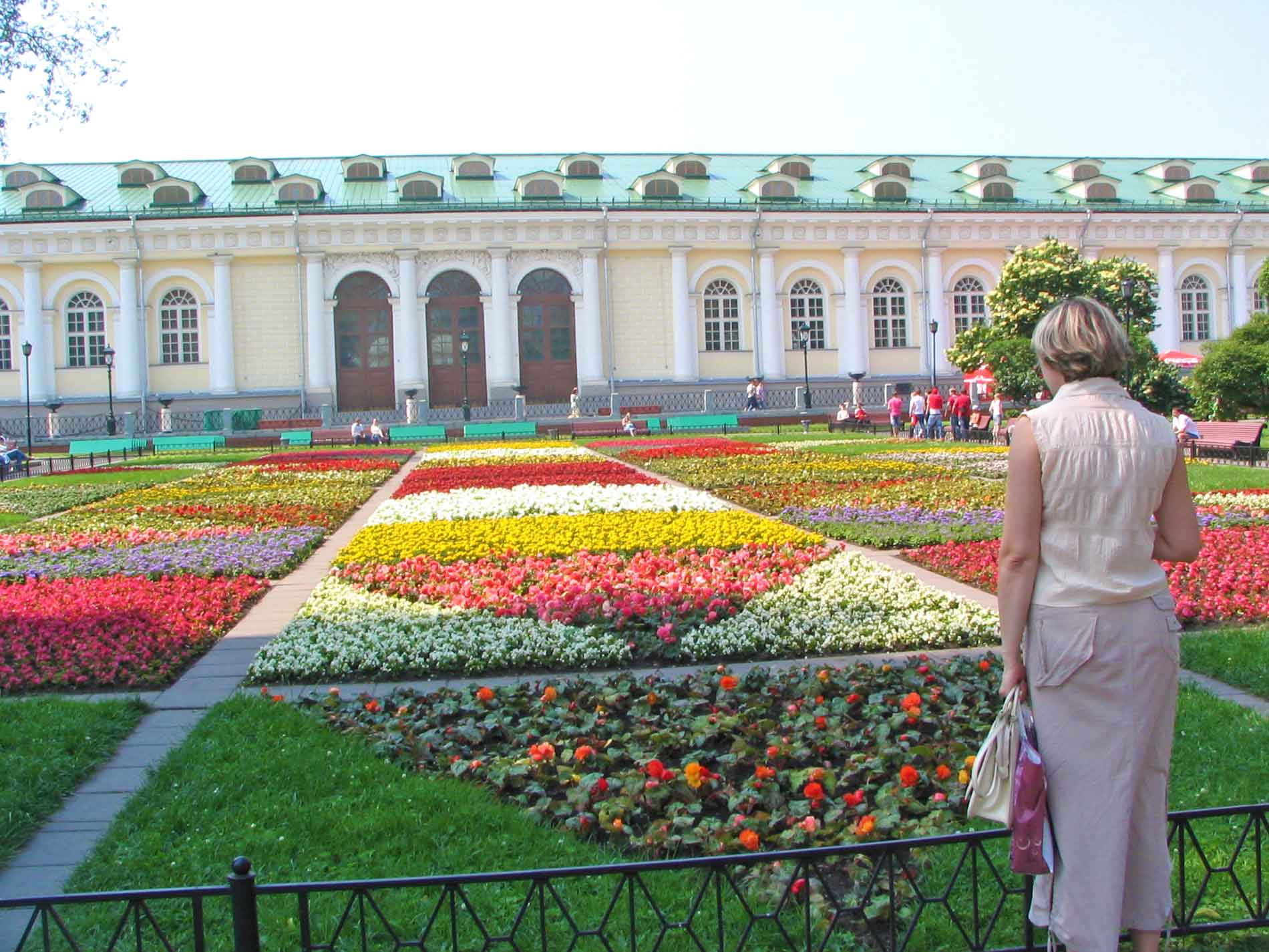 A Flower Bed In The Gardens Surrounding Red Square
