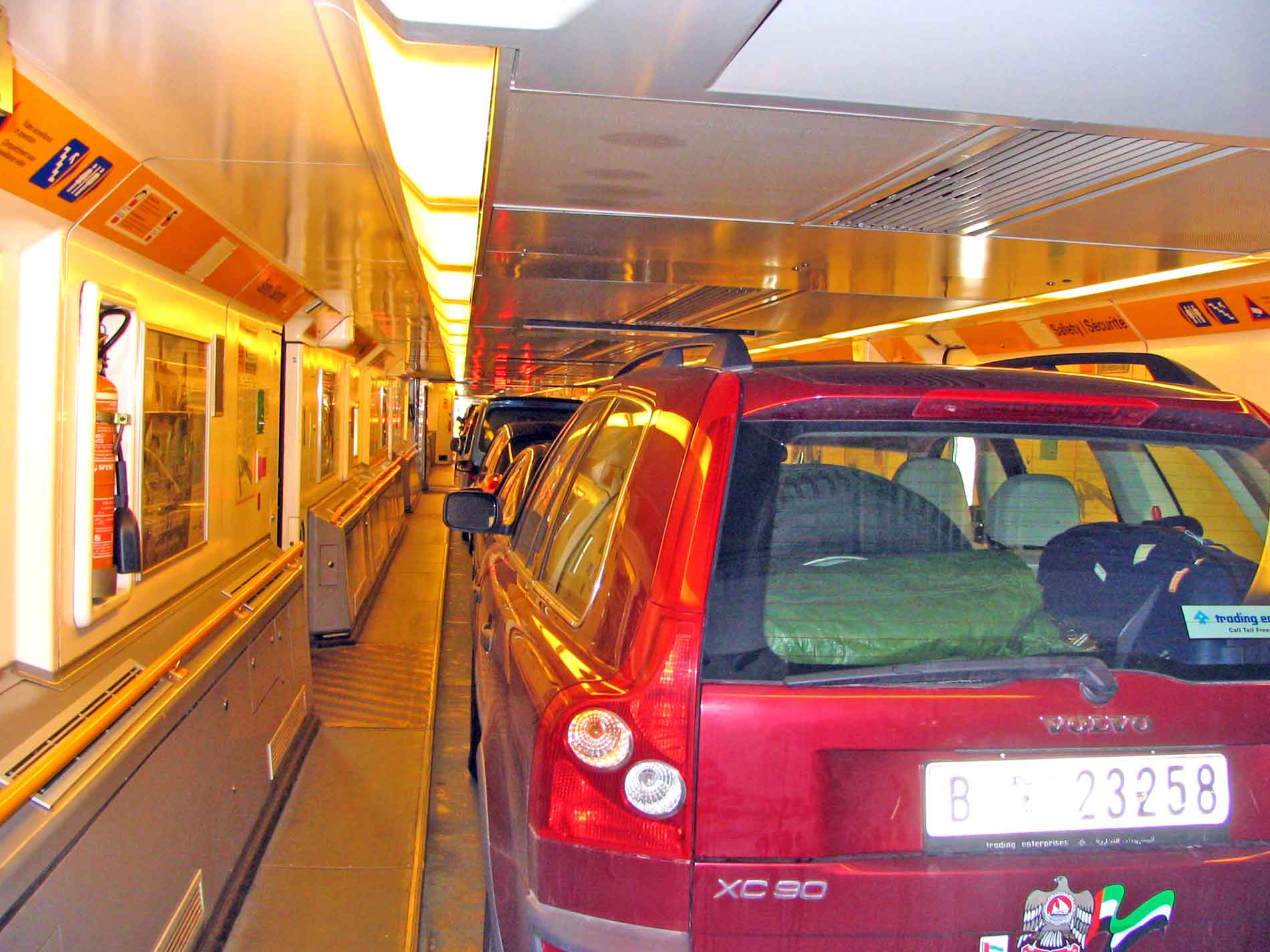 The Car About To Disembark From The Channel Tunnel Train Upon My Arrival Home in England